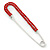 Classic Large Red Austrian Crystal Safety Pin Brooch In Rhodium Plating - 75mm Length
