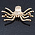 Multicoloured Austrian Crystal Spider Brooch In Gold Tone - 63mm W - view 5