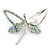 AB/ Clear Crystal Butterfly Brooch In Silver Tone - 60mm Across - view 3