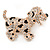 Happy Dalmatian Puppy Dog Brooch In Gold Tone Metal - 55mm - view 9