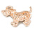 Happy Dalmatian Puppy Dog Brooch In Gold Tone Metal - 55mm - view 6