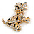 Happy Dalmatian Puppy Dog Brooch In Gold Tone Metal - 55mm - view 4