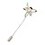 AB Crystal Dragonfly Lapel, Hat, Suit, Tuxedo, Collar, Scarf, Coat Stick Brooch Pin in Silver Tone - 65mm L - view 4