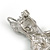 Cute Crystal Baby Fawn/ Young Deer Brooch/ Pendant In Silver Tone Metal - 48mm Tall - view 5