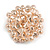 Statement Multicoloured Square Cluster Brooch In Rose Gold Tone - 40mm Across - view 5