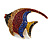 Statement Multicoloured Crystal Fish Brooch In Gold Tone - 55mm Long - view 7