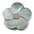 40mm L/Flower Sea Shell Brooch/ Silver/Natural Shades/ Handmade/ Slight Variation In Colour/Natural Irregularities - view 2