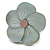 40mm L/Flower Sea Shell Brooch/ Silver/Natural Shades/ Handmade/ Slight Variation In Colour/Natural Irregularities - view 4