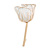 White Enamel Tulip Brooch in Gold Tone Metal - 55mm Tall - view 2
