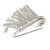 Statement Safety Brooch with Crystal Fringe in Silver Tone - 70mm Across - view 4