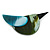 Funky Acrylic Bird Brooch in Green/White/Black - 80mm Across - view 4