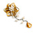 50mm D/Yellow Shell and Freshwater Pearls Chain with Charms Asymmetric Flower Brooch/Slight Variation In Colour/Size/Shape/Natural Irregularities - view 6