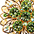 Jumbo Lightgreen Floral Earrings - view 9