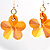 Amber Coloured Daisy Drop Earrings - view 2