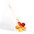 Amber Coloured Daisy Drop Earrings - view 3