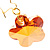 Amber Coloured Daisy Drop Earrings - view 4