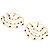 Gold Jet-Black Serpentine Costume Hoop Earrings - view 3