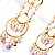 Pink Swinging Imitation Pearl Chandelier Earrings - view 3