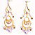 Pink Swinging Imitation Pearl Chandelier Earrings - view 8