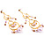 Pink Swinging Imitation Pearl Chandelier Earrings - view 9
