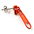 Small Orange Metal Zipper Stud Earrings - view 4