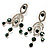 Stunning Emerald Green Swarovski Crystal Chandelier Earrings (Silver Tone) - view 5