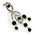 Stunning Emerald Green Swarovski Crystal Chandelier Earrings (Silver Tone) - view 2