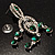 Stunning Emerald Green Swarovski Crystal Chandelier Earrings (Silver Tone) - view 8