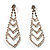 Tie Style Crystal Drop Earrings (Silver&Clear) - view 3