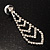 Tie Style Crystal Drop Earrings (Silver&Clear) - view 6