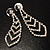 Tie Style Crystal Drop Earrings (Silver&Clear) - view 4