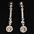 Stylish Clear Crystal Drop Earrings (Silver&Clear) - view 5