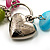 'Love' Heart Tassel Bead Drop Earrings(Silver Tone) - view 3