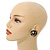 Large Dimensional Rose Stud Earrings (Bronze Tone) - 3cm Diameter - view 2