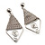 Rhodium Plated Wire Drop Earring - 7.5cm Length