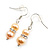 Small Light Cream Freshwater Pearl Crystal Drop Earrings (Silver Tone) - 3cm Length - view 10