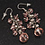 Pale Pink Acrylic Bead Drop Earrings - 5cm Length - view 4