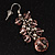 Pale Pink Acrylic Bead Drop Earrings - 5cm Length - view 5