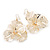 Oversized Gold Plated Filigree Floral Drop Earrings - 6cm Diameter - view 2