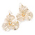 Oversized Gold Plated Filigree Floral Drop Earrings - 6cm Diameter - view 9