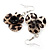 Animal Print Flower Acrylic Drop Earrings (Silver Tone Finish) -5.5cm Length - view 6