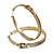 Antique Gold 'Belt' Hoop Earrings - 4.5cm Diameter