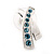 Silver Plated Light Blue Crystal 'Cross' Metal Stud Earrings - 2cm Length - view 6