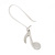 Textured 'Musical Notes' Drop Earrings (Silver Tone Metal) - 7cm Length - view 5