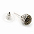 Ash Grey/Clear Swarovski Crystal Ball Stud Earrings In Silver Plated Finish -10mm Diameter - view 8