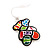 Funky Multicoloured Enamel 'Bear' Drop Earrings In Silver Tone Metal - 3.5cm Length - view 2