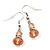 Small Pale Pink Glass Bead Drop Earrings In Silver Plating - 3.5cm Length - view 3