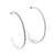 Slim Clear Diamante Hoop Earrings In Silver Plating - 5cm Diameter - view 8