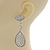 Swarovski Crystal Teardrop Earrings In Silver Plating - 7cm Length - view 4