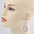 Swarovski Crystal Teardrop Earrings In Silver Plating - 7cm Length - view 3